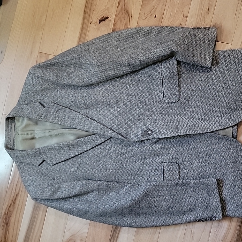 Vintage tan Calvin Klein tweed blazer 40r